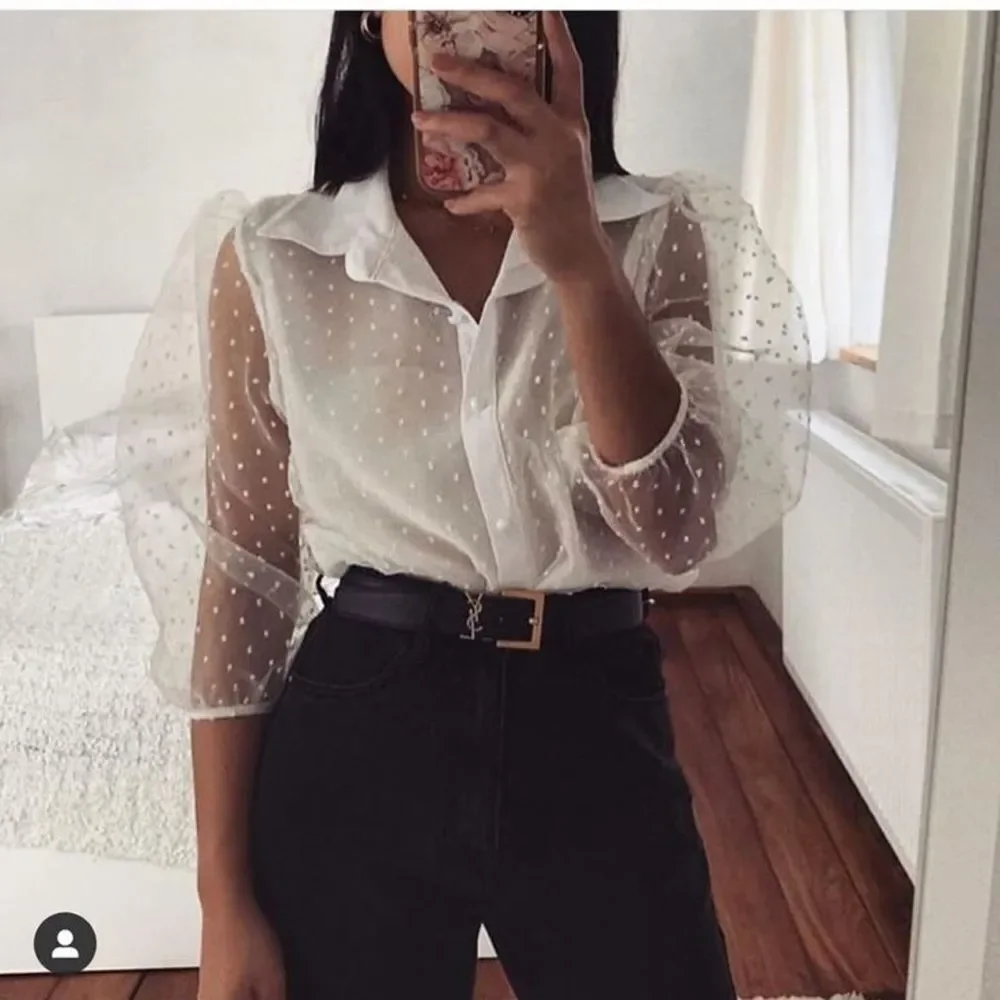 ZARA Organza Puff Sleeve Blouse Blogger Choice